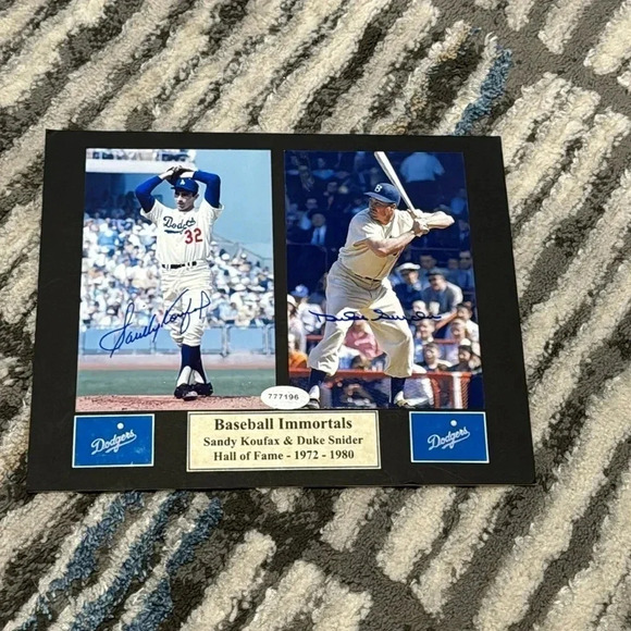 Sandy Koufax Duke Snider autographed photos - Picture 1 of 1